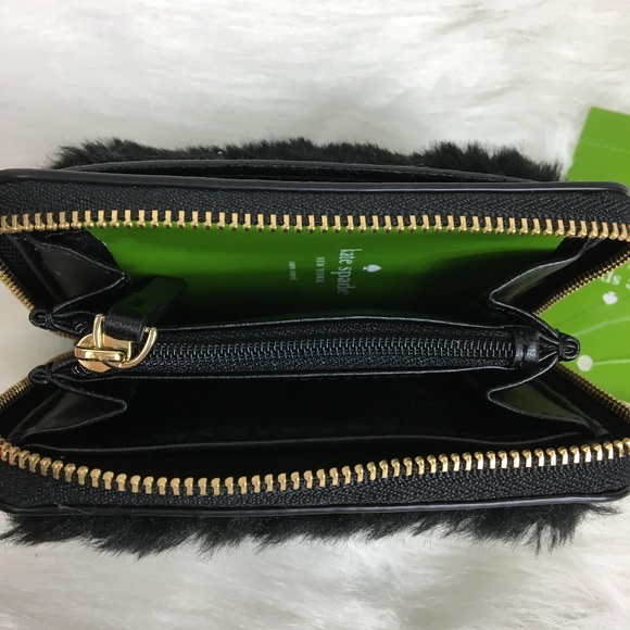 Black Cat Wallet w/ Faux Fur by Kate Spade - Picture 5 of 6